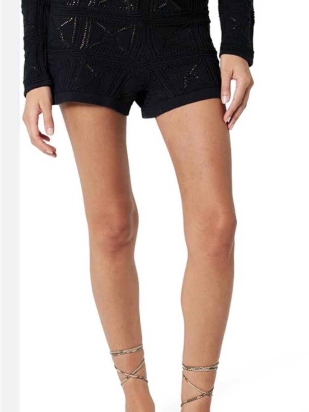 The Drop Women's High-Waist Knit Shorts — Black XS